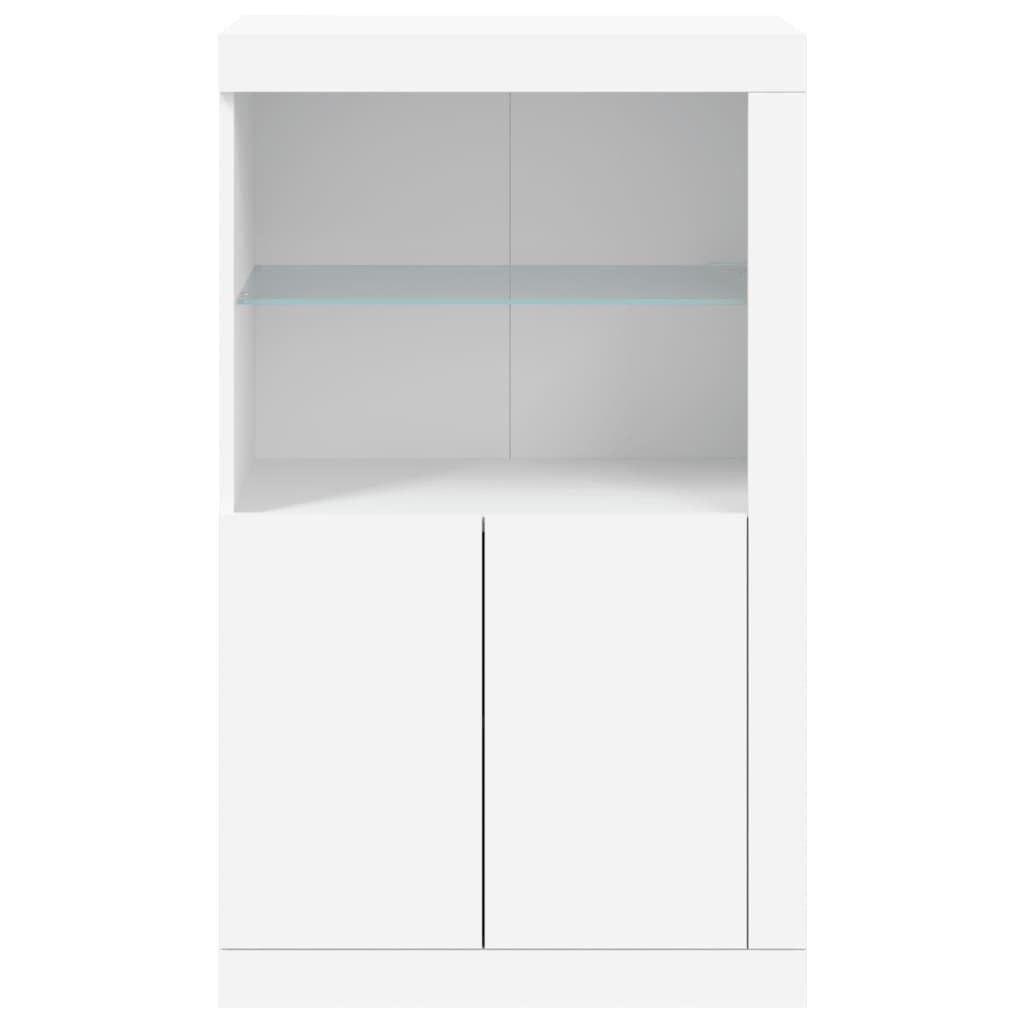 vidaXL Bijzetkast LED Wit Hout - 35% Korting!