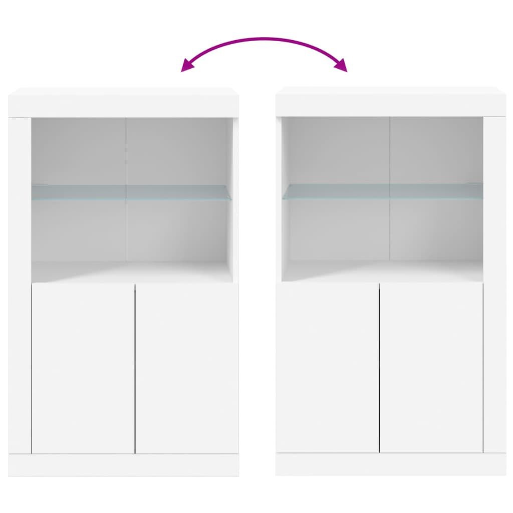 vidaXL Bijzetkast LED Wit Hout - 35% Korting!