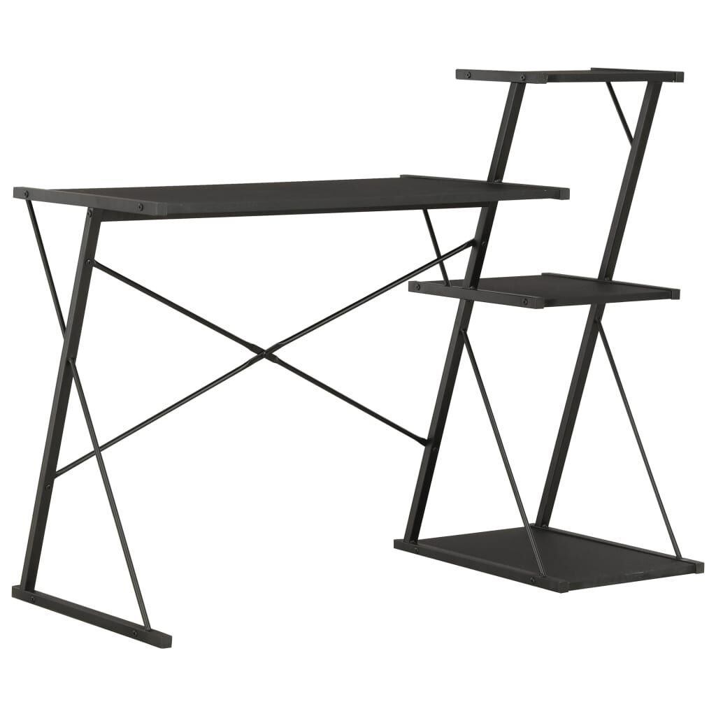 vidaXL Bureau Zwart met Schap - 35% Korting!