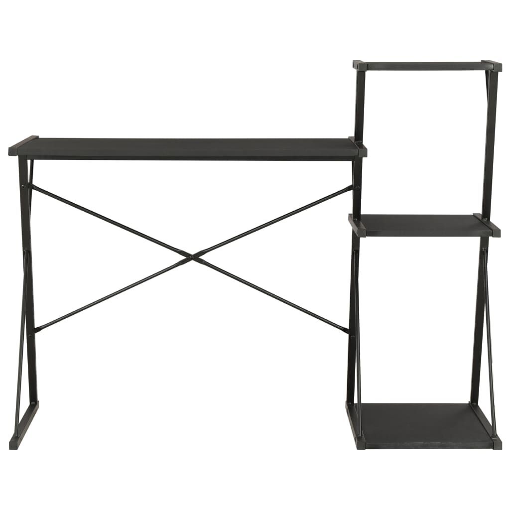 vidaXL Bureau Zwart met Schap - 35% Korting!