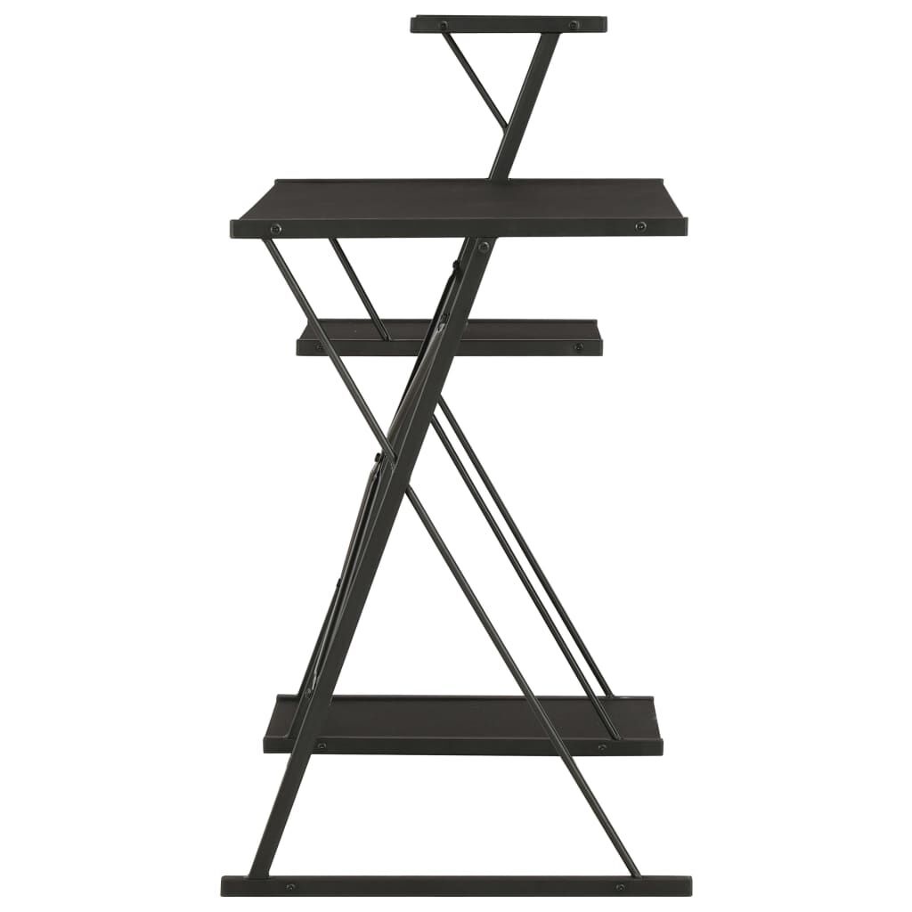 vidaXL Bureau Zwart met Schap - 35% Korting!