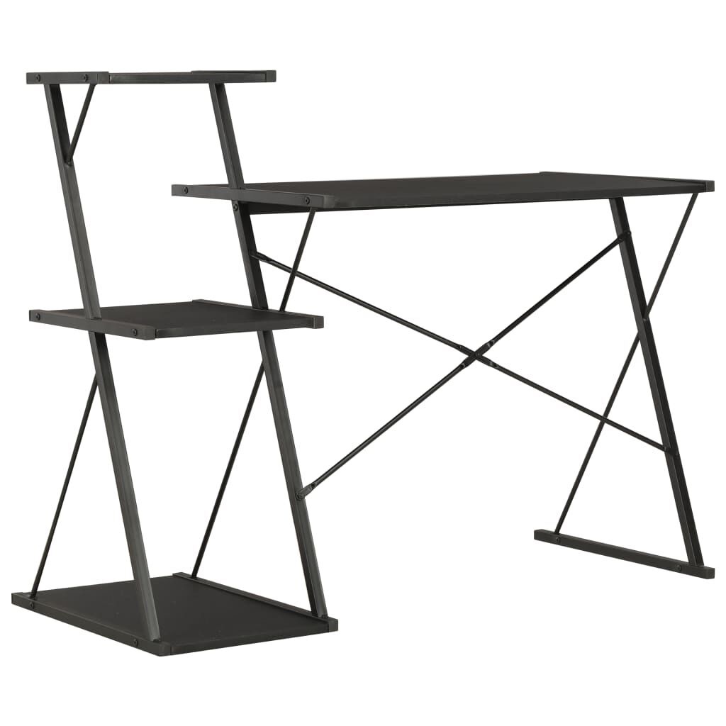 vidaXL Bureau Zwart met Schap - 35% Korting!