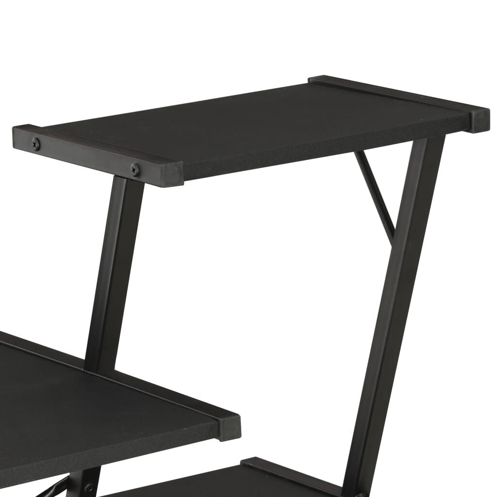vidaXL Bureau Zwart met Schap - 35% Korting!