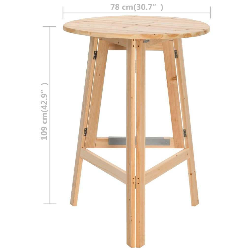 VidaXL Inklapbare Bartafel Vurenhout Ø78cm - 42% Korting!