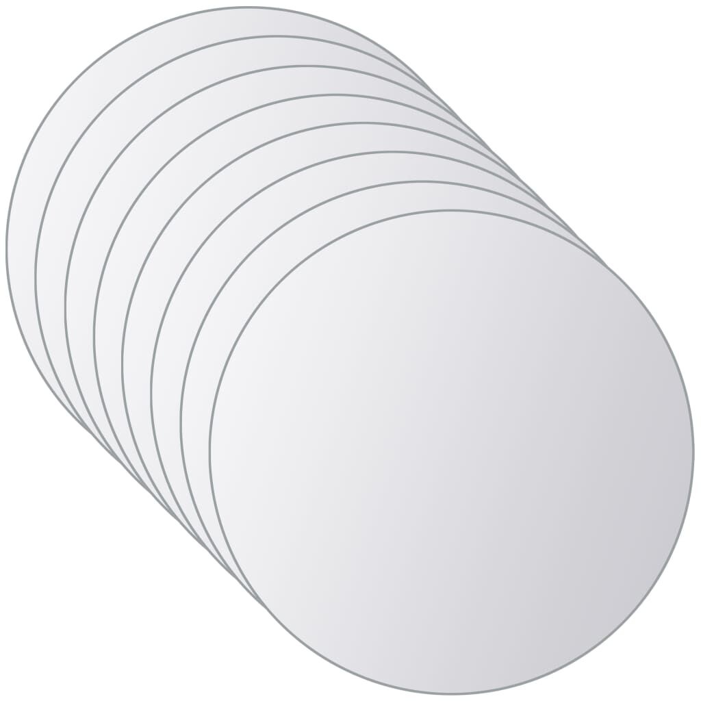 vidaXL Spiegeltegels Rond (8 st) - 35% Korting! Zo Goed Als Nieuw!