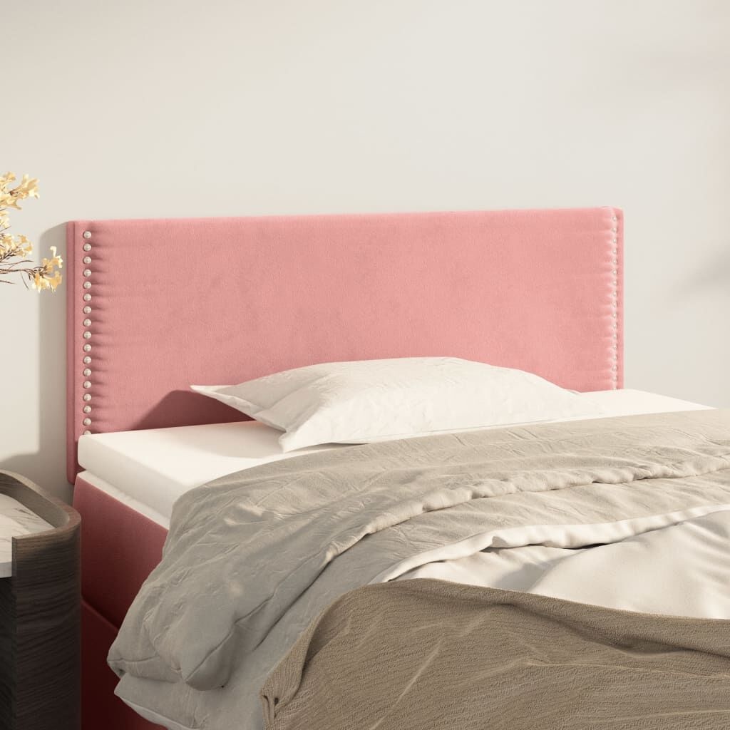 vidaXL Hoofdbord Fluweel Roze 100cm - 55% Korting!