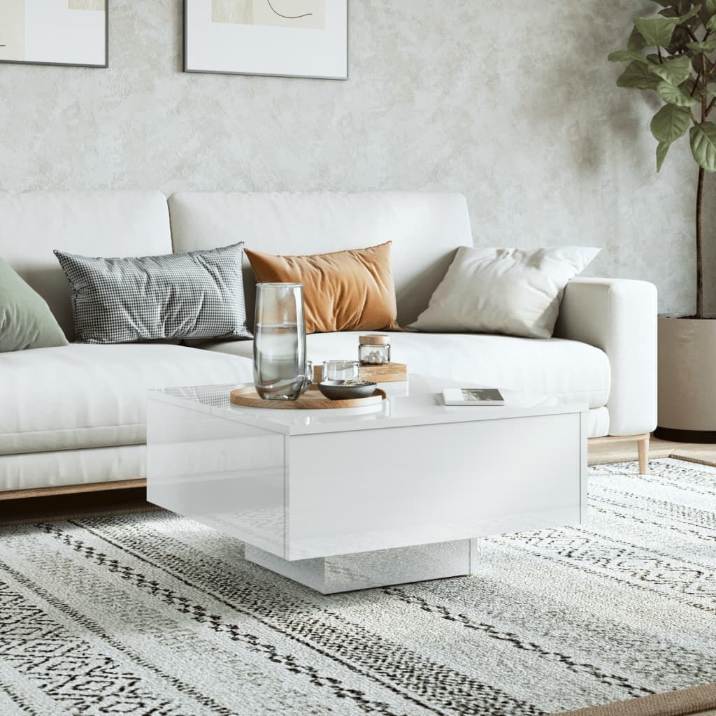 Salontafel Hoogglans Wit 60x60cm - 50% Korting!