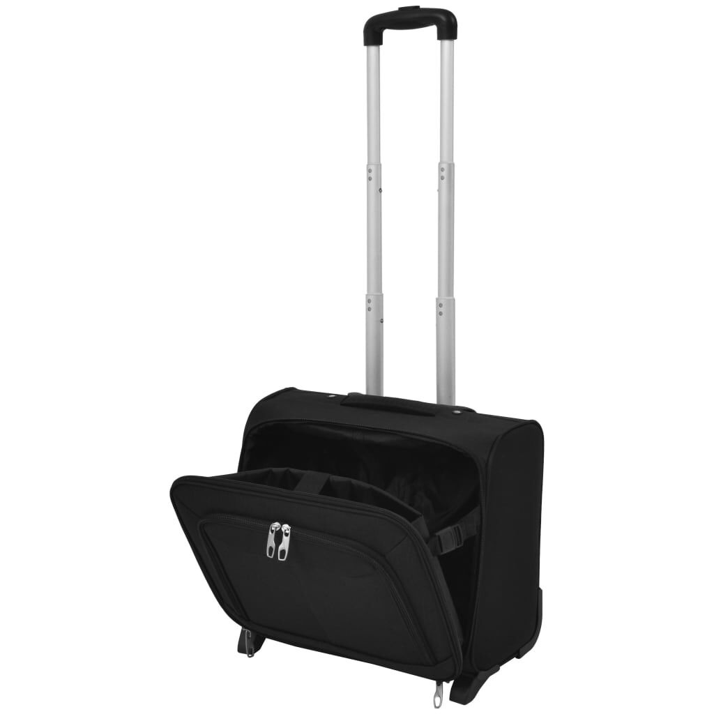 vidaXL Pilotentrolley Zwart - Zo Goed Als Nieuw! 45% Korting