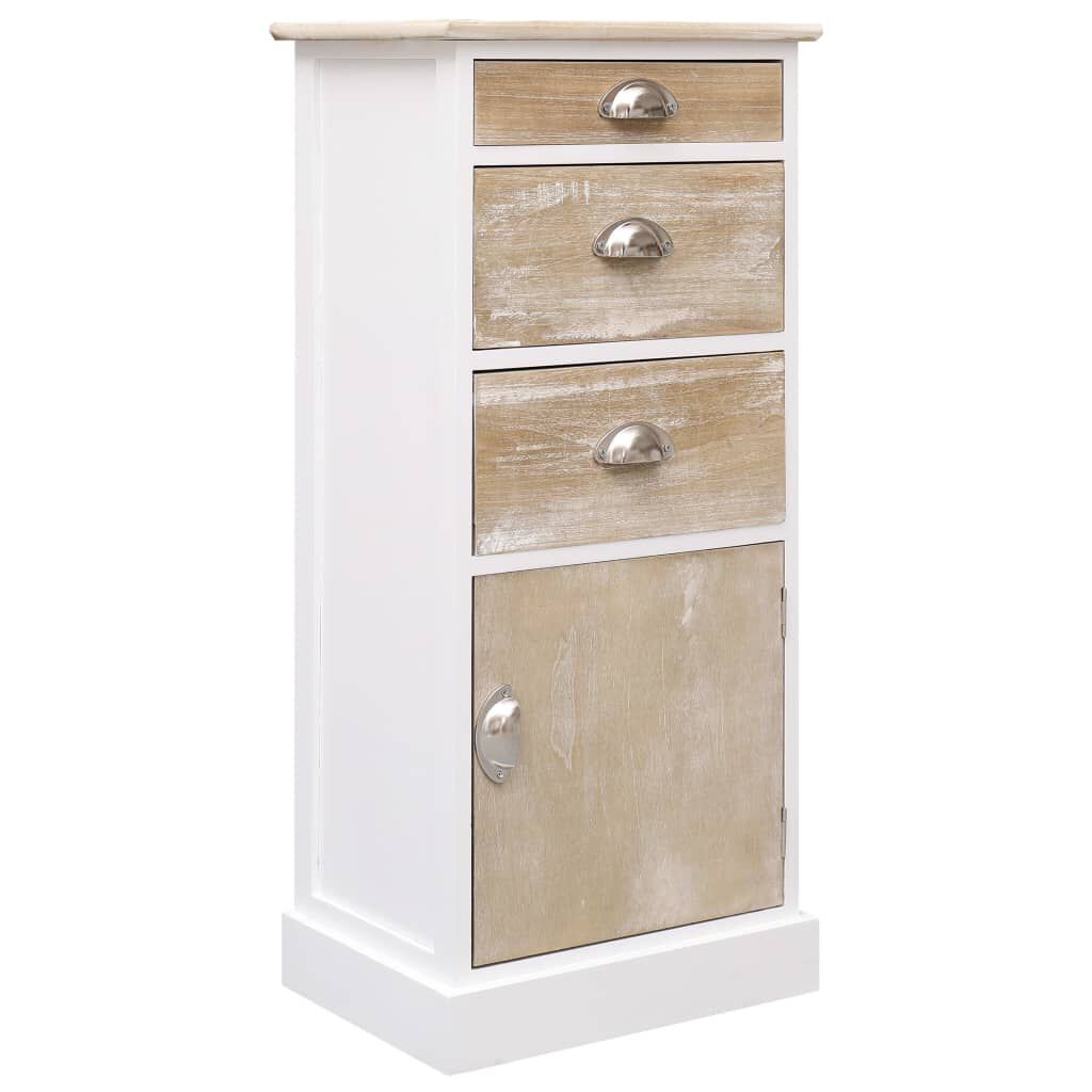 vidaXL Bijzetkast Paulowniahout 38x28x86cm - 35% Korting!