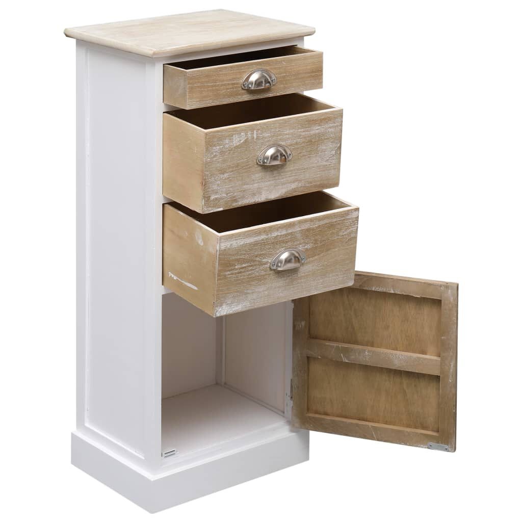 vidaXL Bijzetkast Paulowniahout 38x28x86cm - 35% Korting!