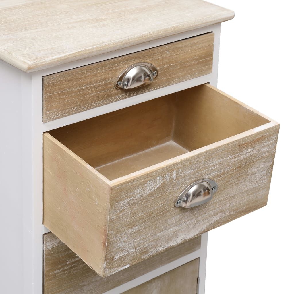vidaXL Bijzetkast Paulowniahout 38x28x86cm - 35% Korting!