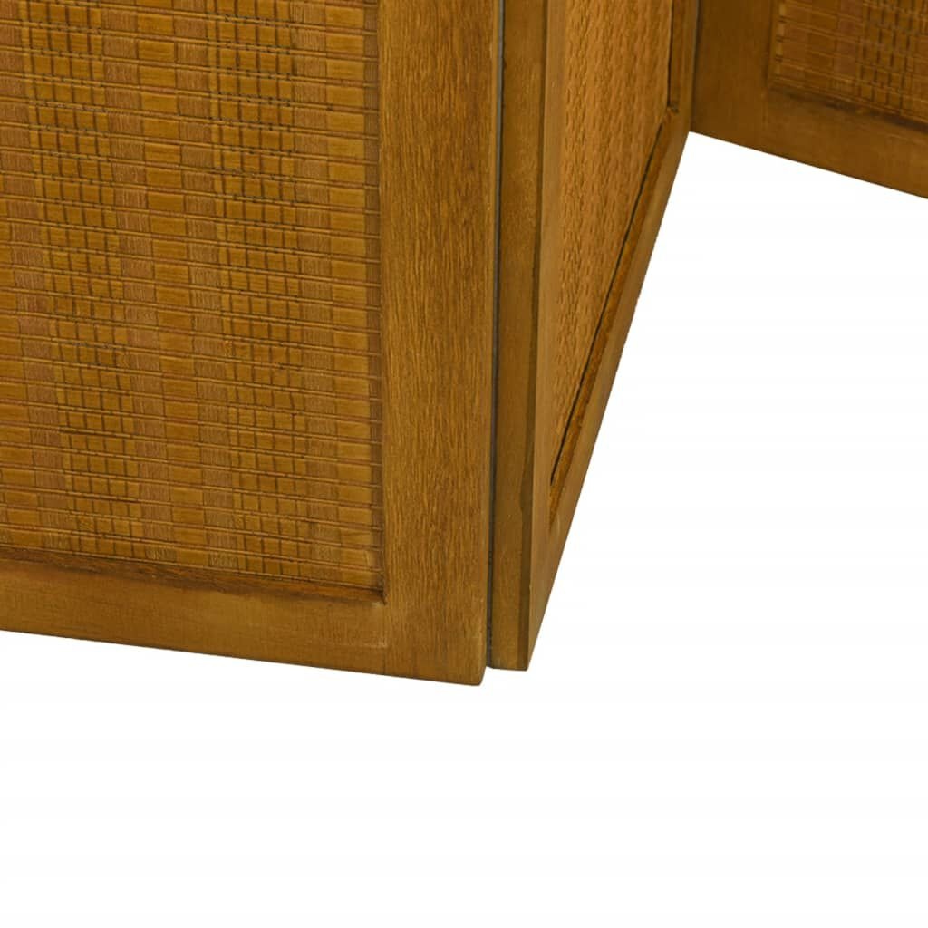 Kamerscherm 4 Panel Paulowniahout Bruin - 35% Korting!