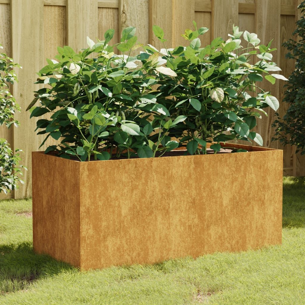 VidaXL Cortenstaal Plantenbak 80x40x40 - 55% Korting! Roestig