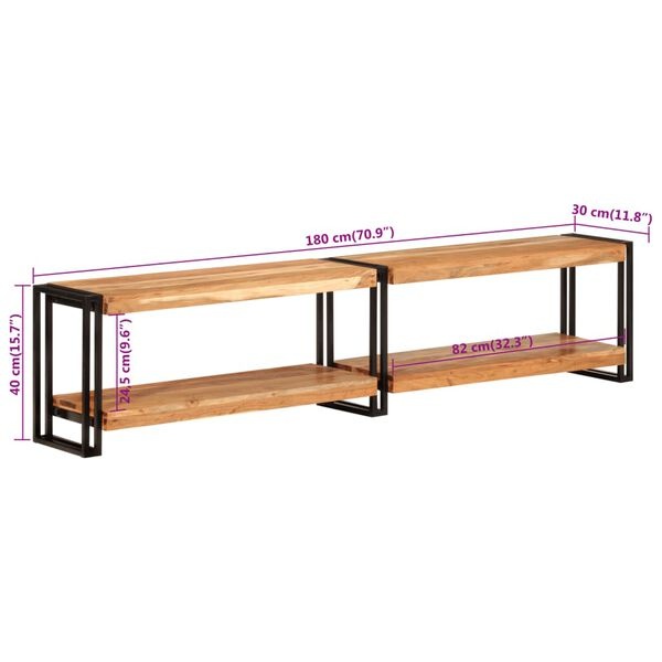 vidaXL TV Meubel Acaciahout 180cm - 35% Korting!