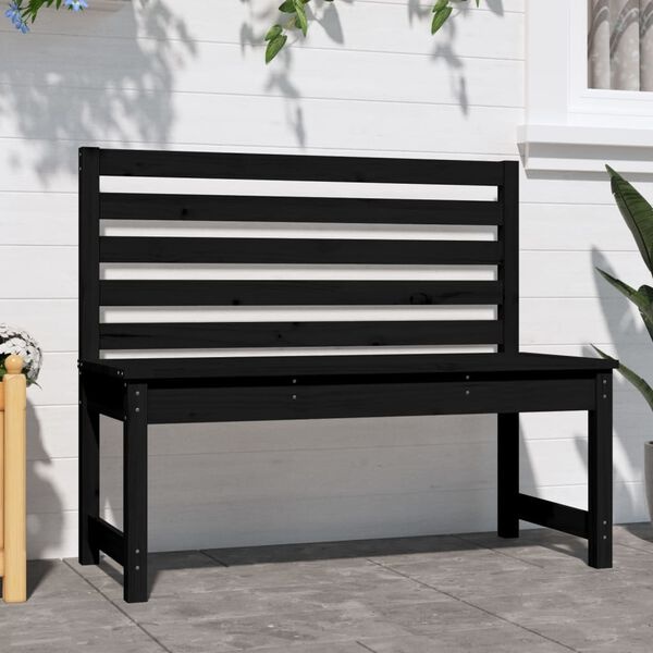 VidaXL Tuinbank Grenenhout Zwart - 35% Korting!