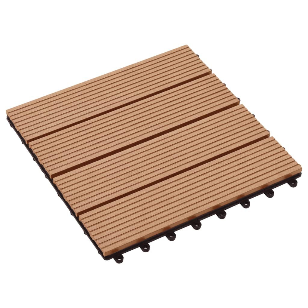 vidaXL Terrastegels Teak 30x30cm - 1m² (11 st) - 35% Korting!