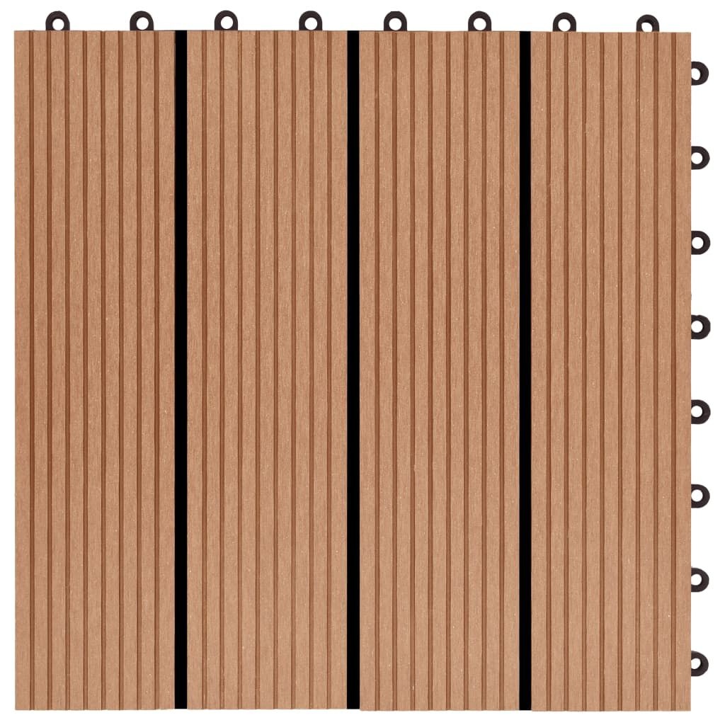 vidaXL Terrastegels Teak 30x30cm - 1m² (11 st) - 35% Korting!