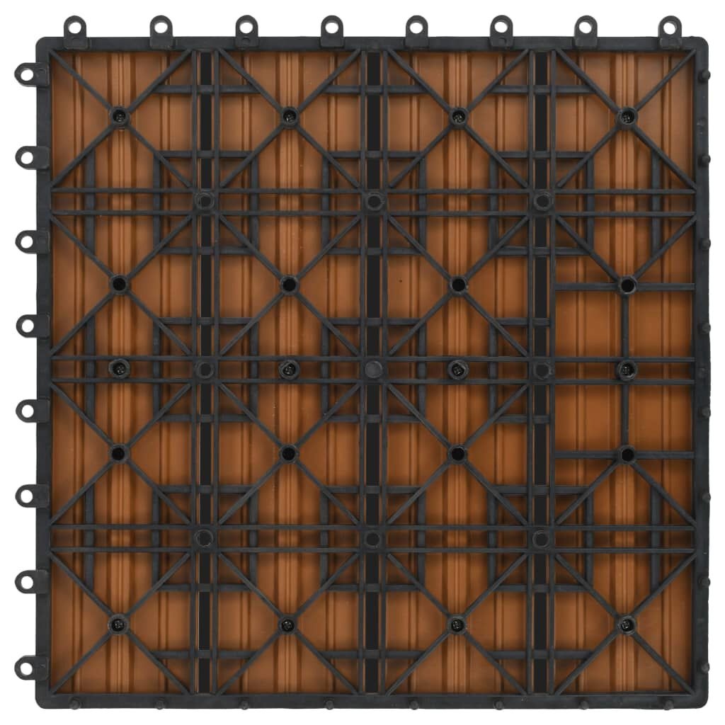 vidaXL Terrastegels Teak 30x30cm - 1m² (11 st) - 35% Korting!