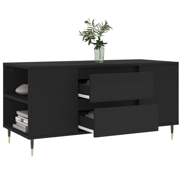 vidaXL Salontafel Zwart Hout - 102cm - 35% Korting!