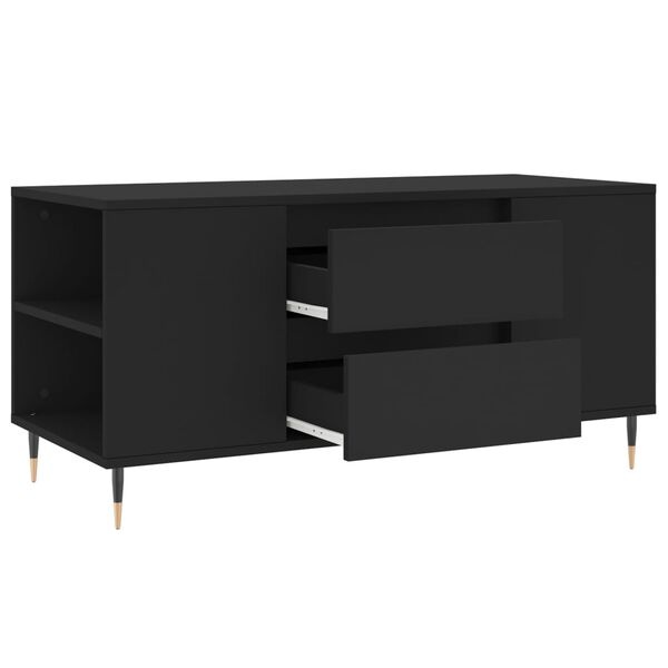 vidaXL Salontafel Zwart Hout - 102cm - 35% Korting!