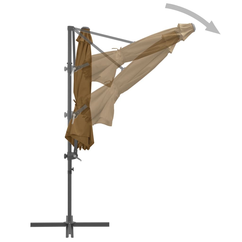 vidaXL Zweefparasol Taupe 300cm - 35% Korting!