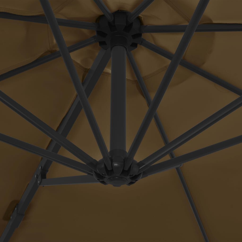 vidaXL Zweefparasol Taupe 300cm - 35% Korting!