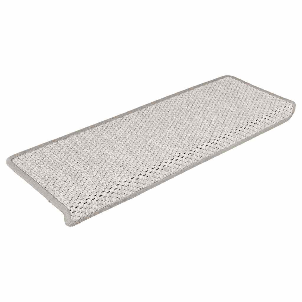 Trapmatten Sisal-look Platinakleur (15 st) - 35% Korting!
