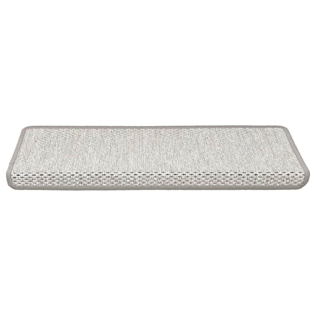 Trapmatten Sisal-look Platinakleur (15 st) - 35% Korting!