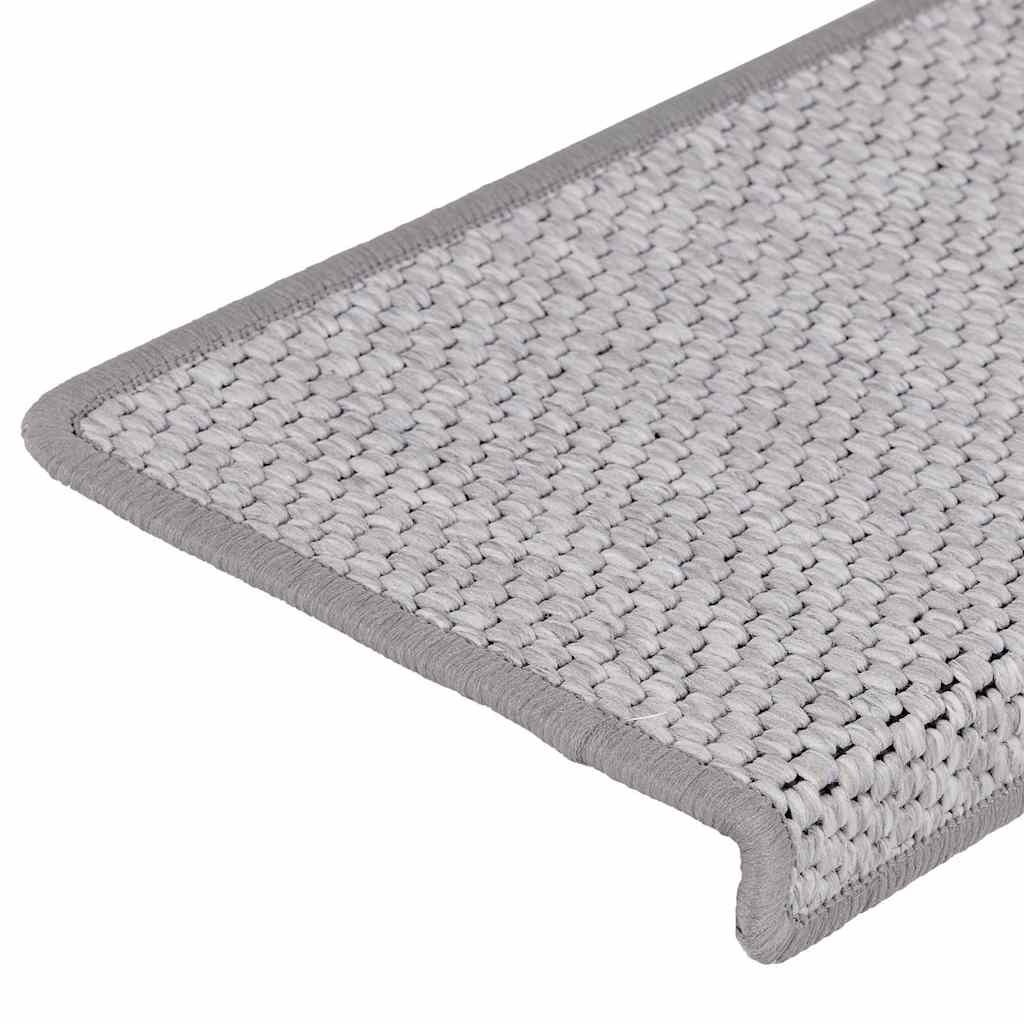 Trapmatten Sisal-look Platinakleur (15 st) - 35% Korting!