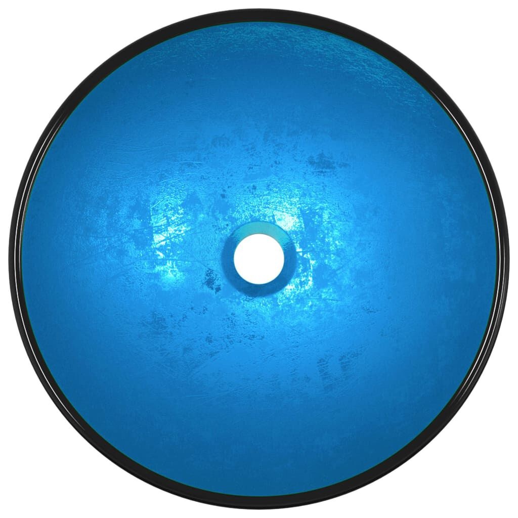 vidaXL Blauwe Glazen Wasbak 42cm - 35% Korting!