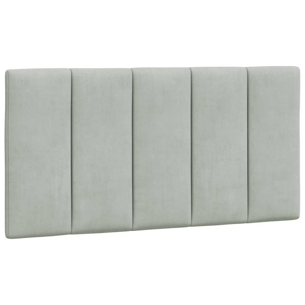 VidaXL Hoofdbordkussen Velvet Lichtgrijs 100cm - 45% Korting!