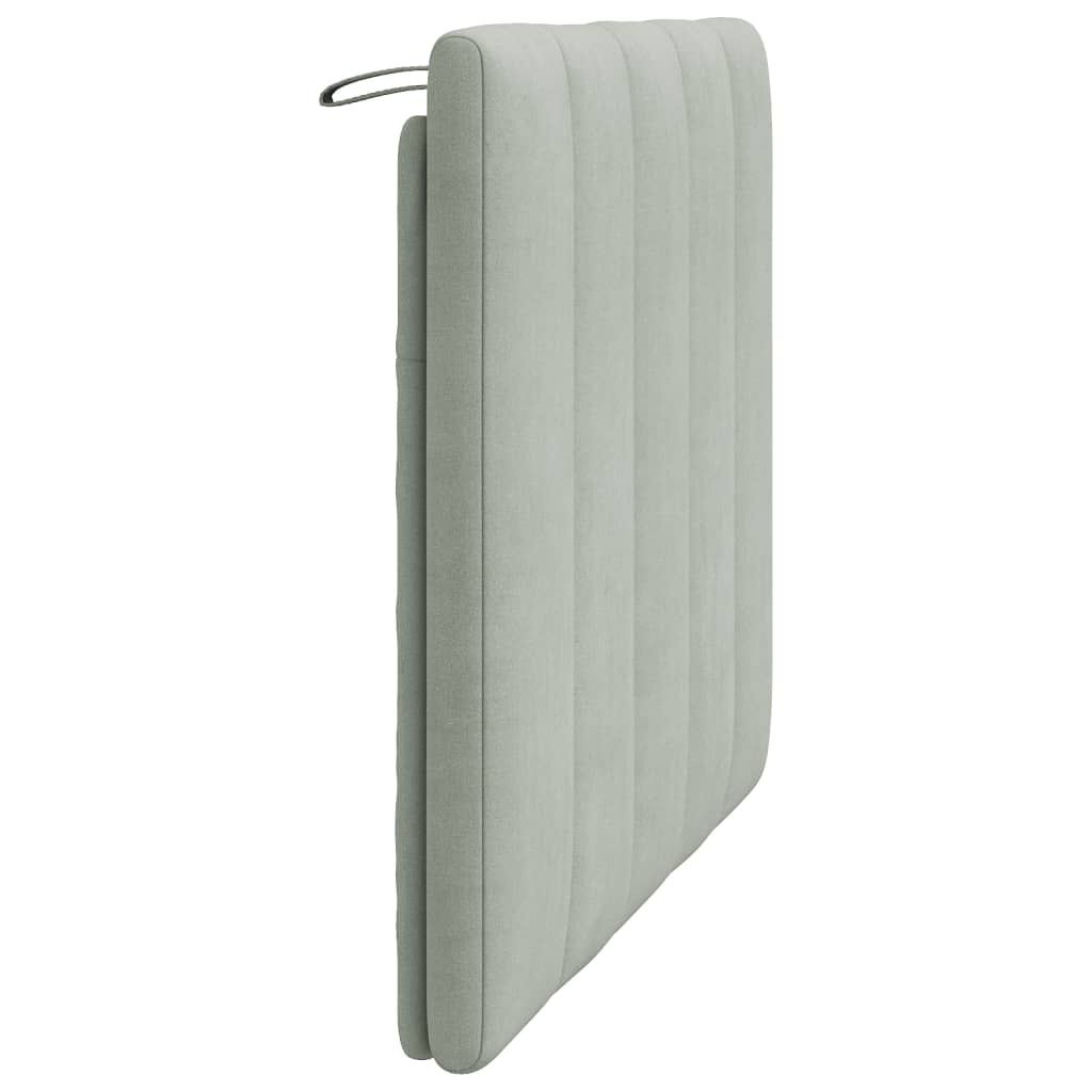 VidaXL Hoofdbordkussen Velvet Lichtgrijs 100cm - 45% Korting!