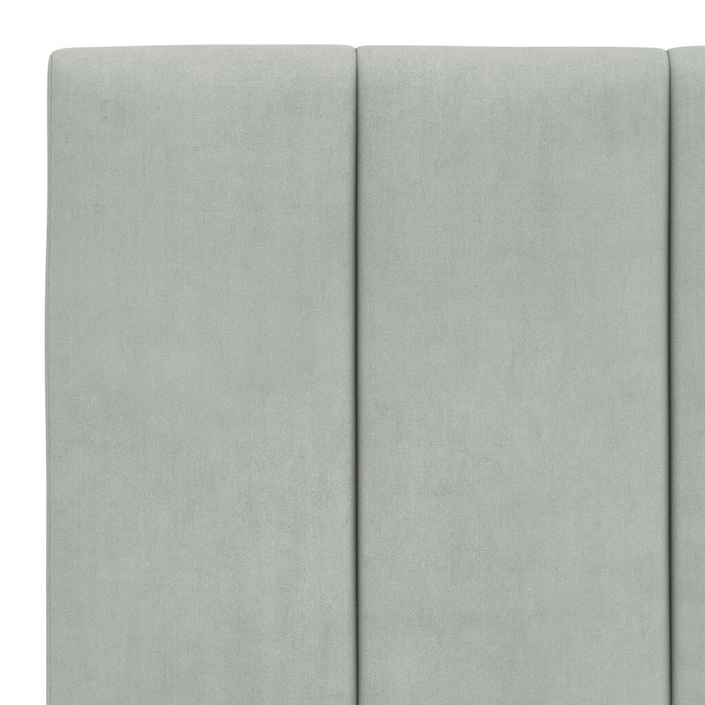 VidaXL Hoofdbordkussen Velvet Lichtgrijs 100cm - 45% Korting!