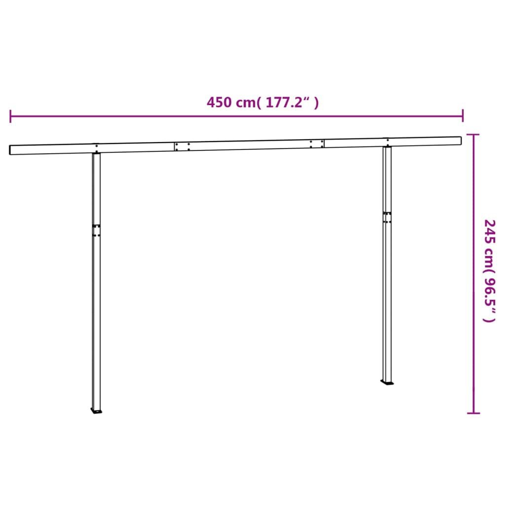 vidaXL Luifelpaalset 450x245cm Wit - 45% Korting!