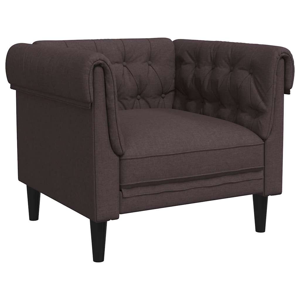 vidaXL Chesterfield Fauteuil Donkerbruin - 35% Korting!