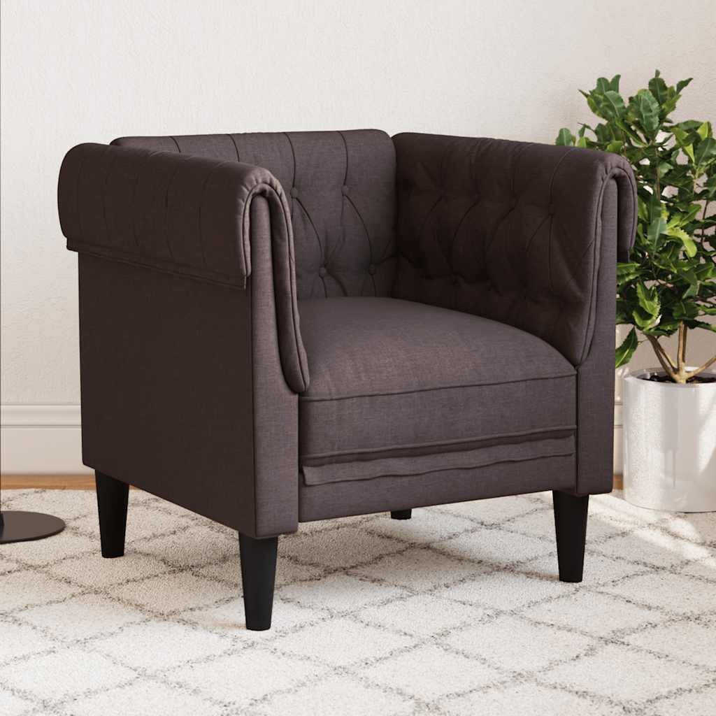 vidaXL Chesterfield Fauteuil Donkerbruin - 35% Korting!