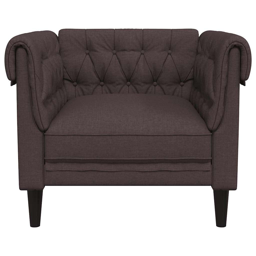 vidaXL Chesterfield Fauteuil Donkerbruin - 35% Korting!