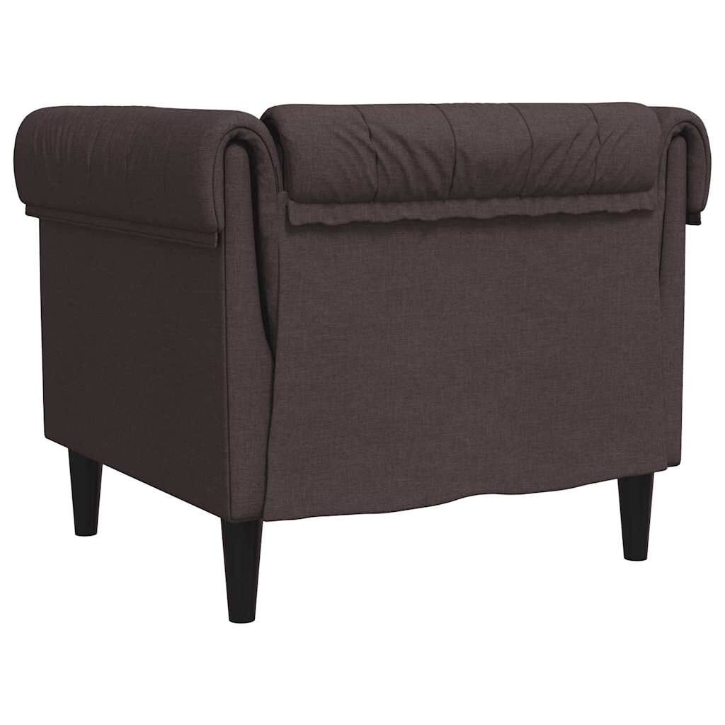 vidaXL Chesterfield Fauteuil Donkerbruin - 35% Korting!