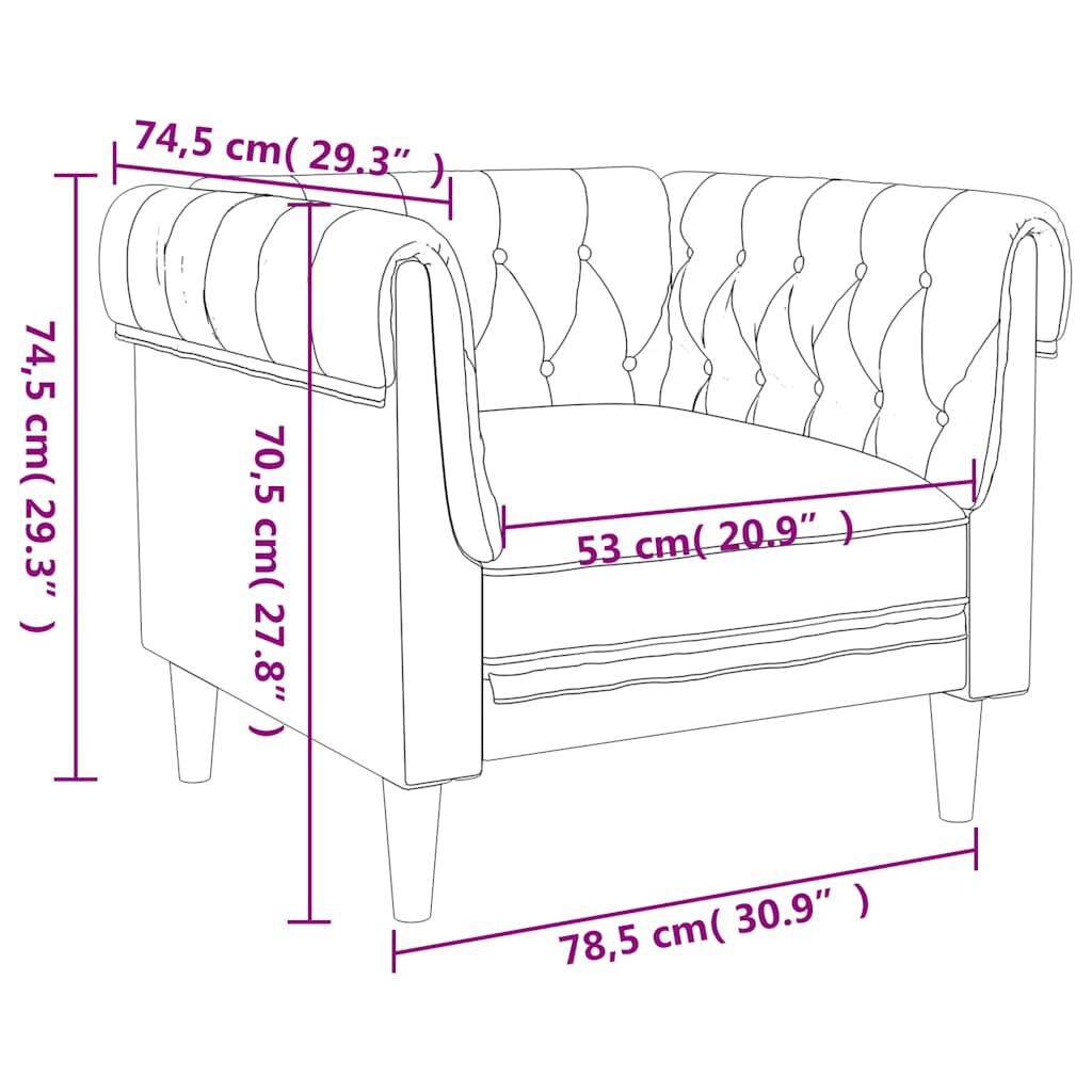 vidaXL Chesterfield Fauteuil Donkerbruin - 35% Korting!