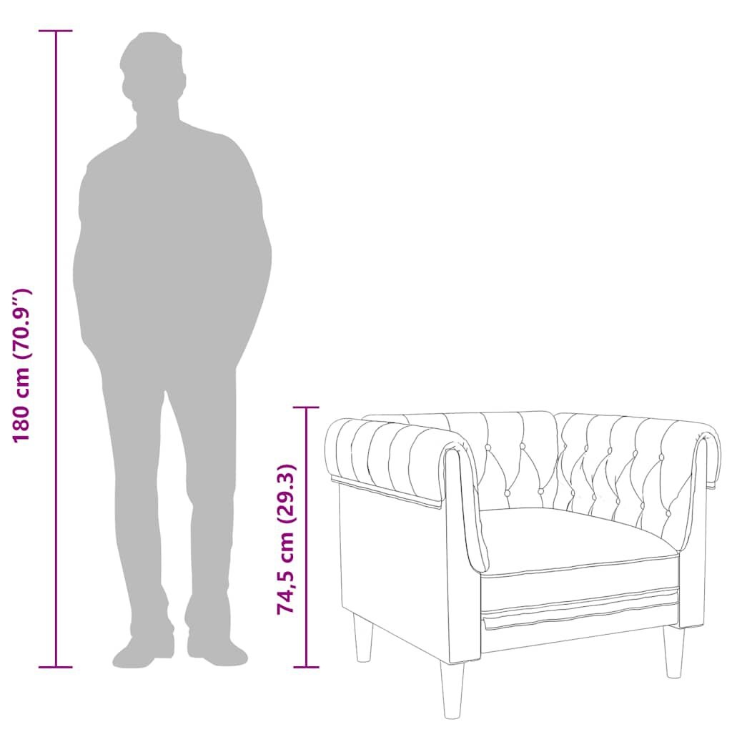 vidaXL Chesterfield Fauteuil Donkerbruin - 35% Korting!