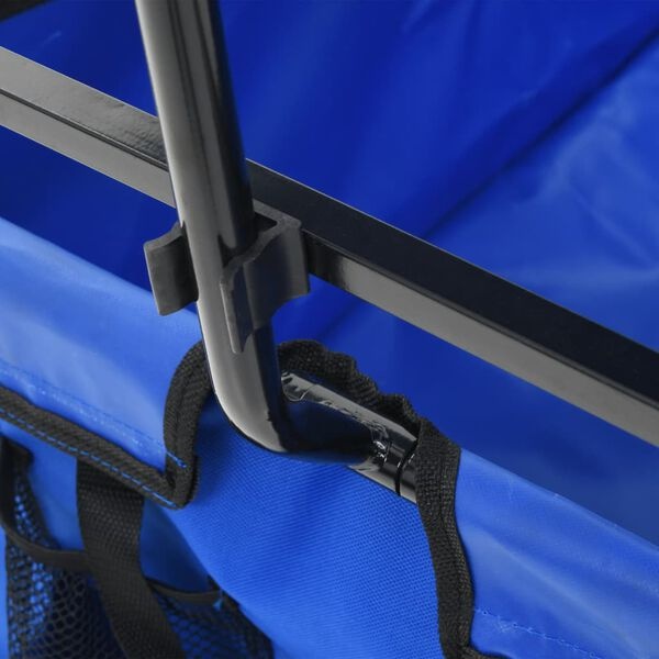 VidaXL Handkar Inklapbaar Blauw m. Luifel -35%