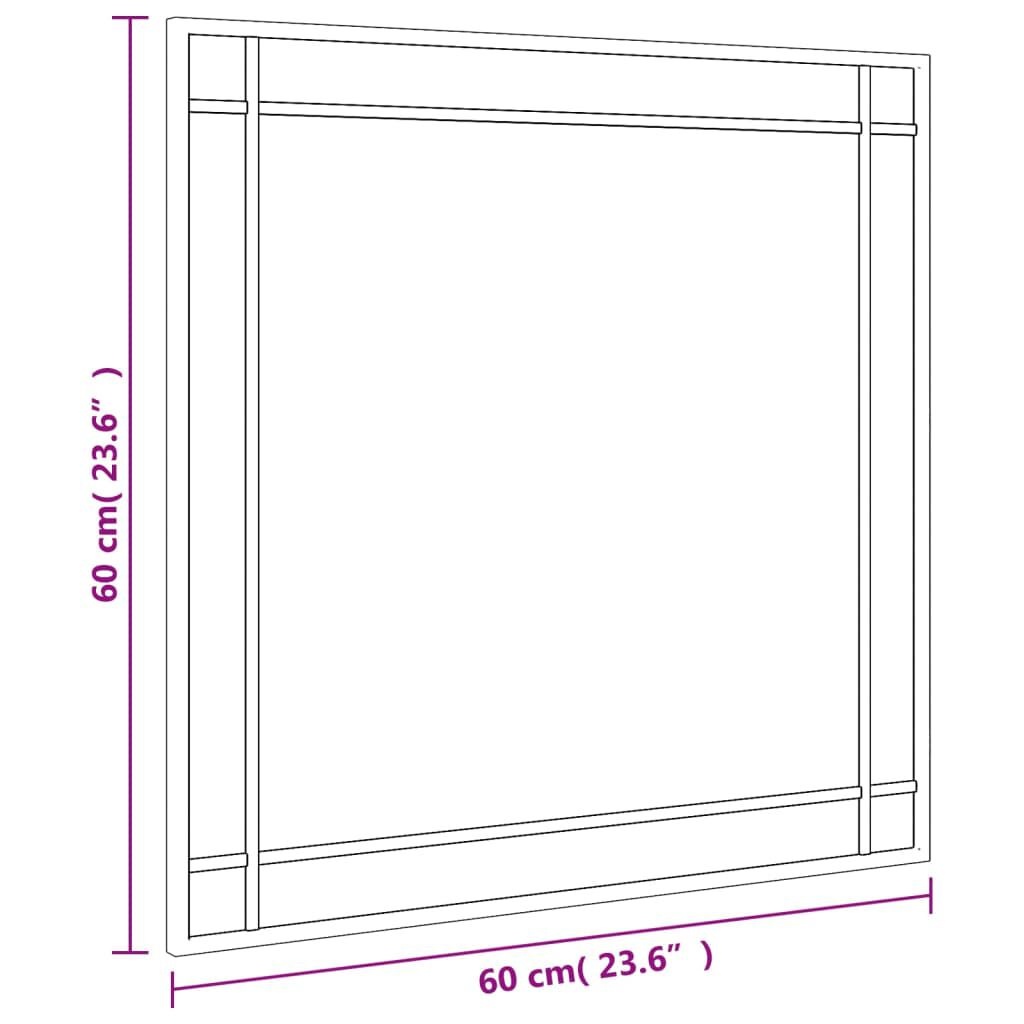 vidaXL Wandspiegel Zwart 60x60cm - 35% Korting!