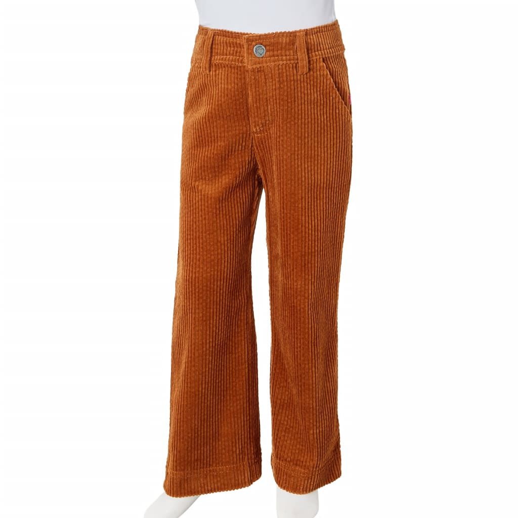 Ribfluweel Broek Cognac Maat 128 - 35% Korting!