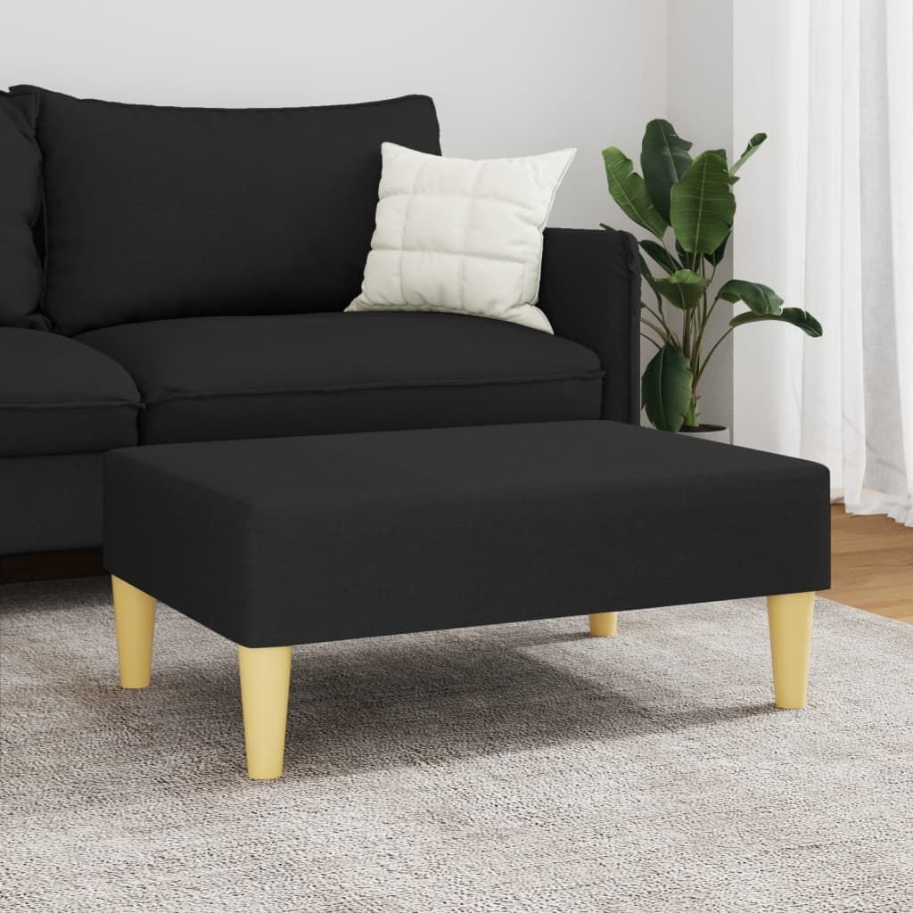 vidaXL Voetenbank Zwart 77x55cm - Nieuwstaat, 35% Korting!