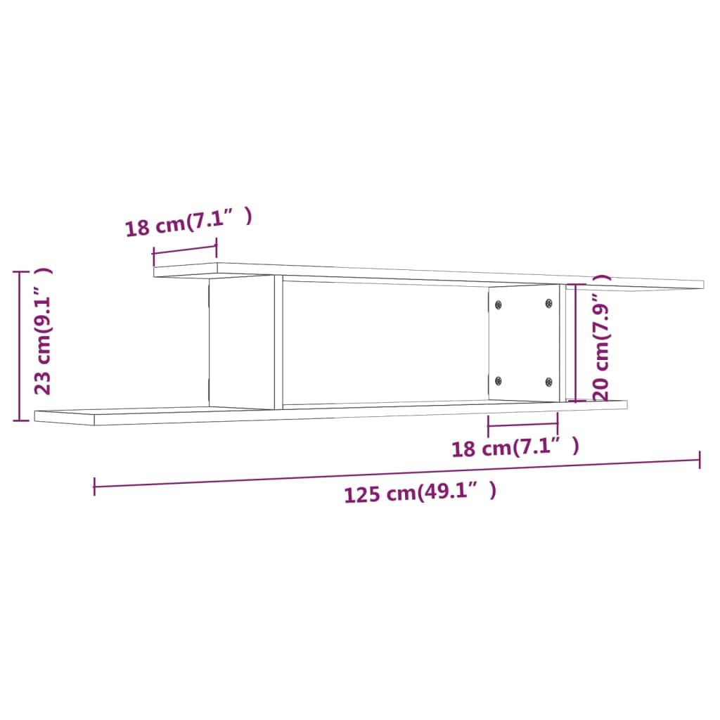 vidaXL TV-Wandschap Bruin Eiken 125cm - 35% Korting!