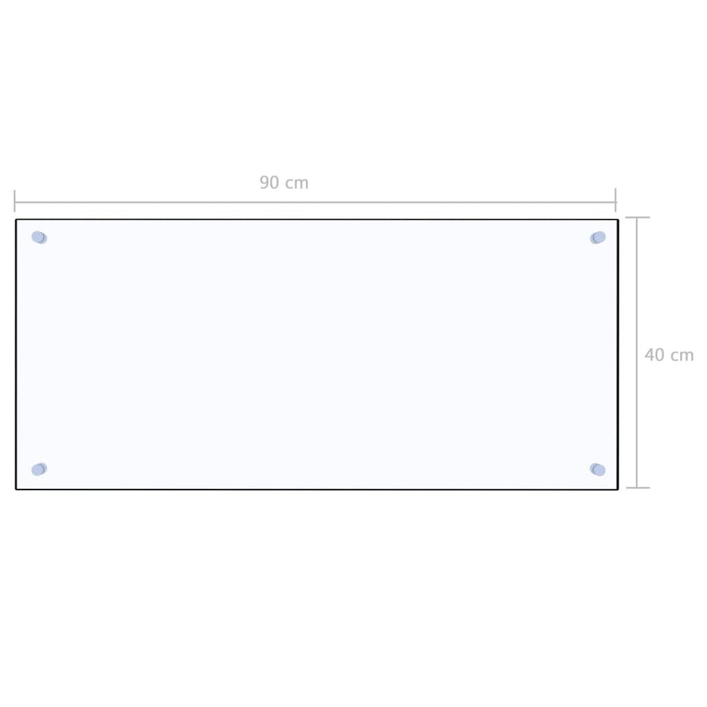 vidaXL Keuken Spatscherm 90x40cm Glas -35%!