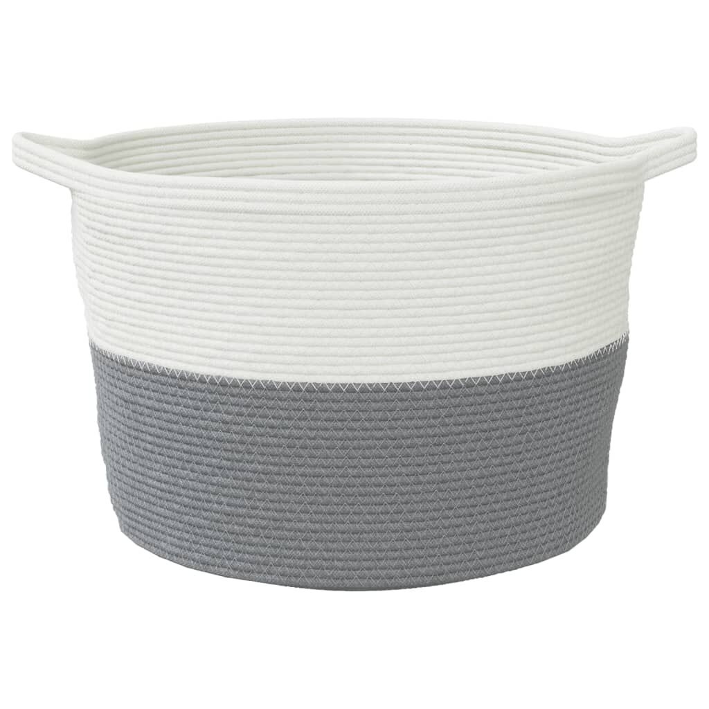 vidaXL Wasmand Ø60cm Grijs/Wit - 45% Korting! Nieuwstaat