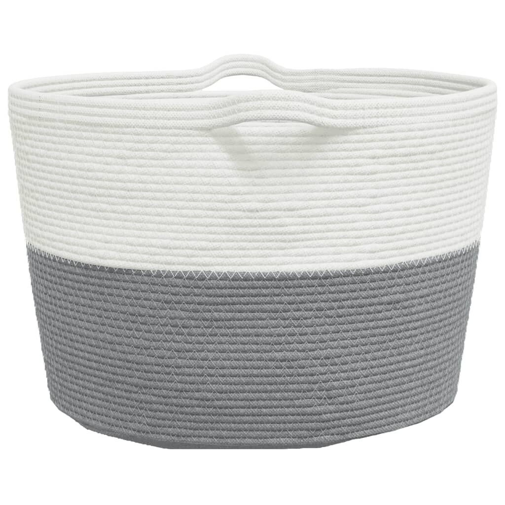 vidaXL Wasmand Ø60cm Grijs/Wit - 45% Korting! Nieuwstaat