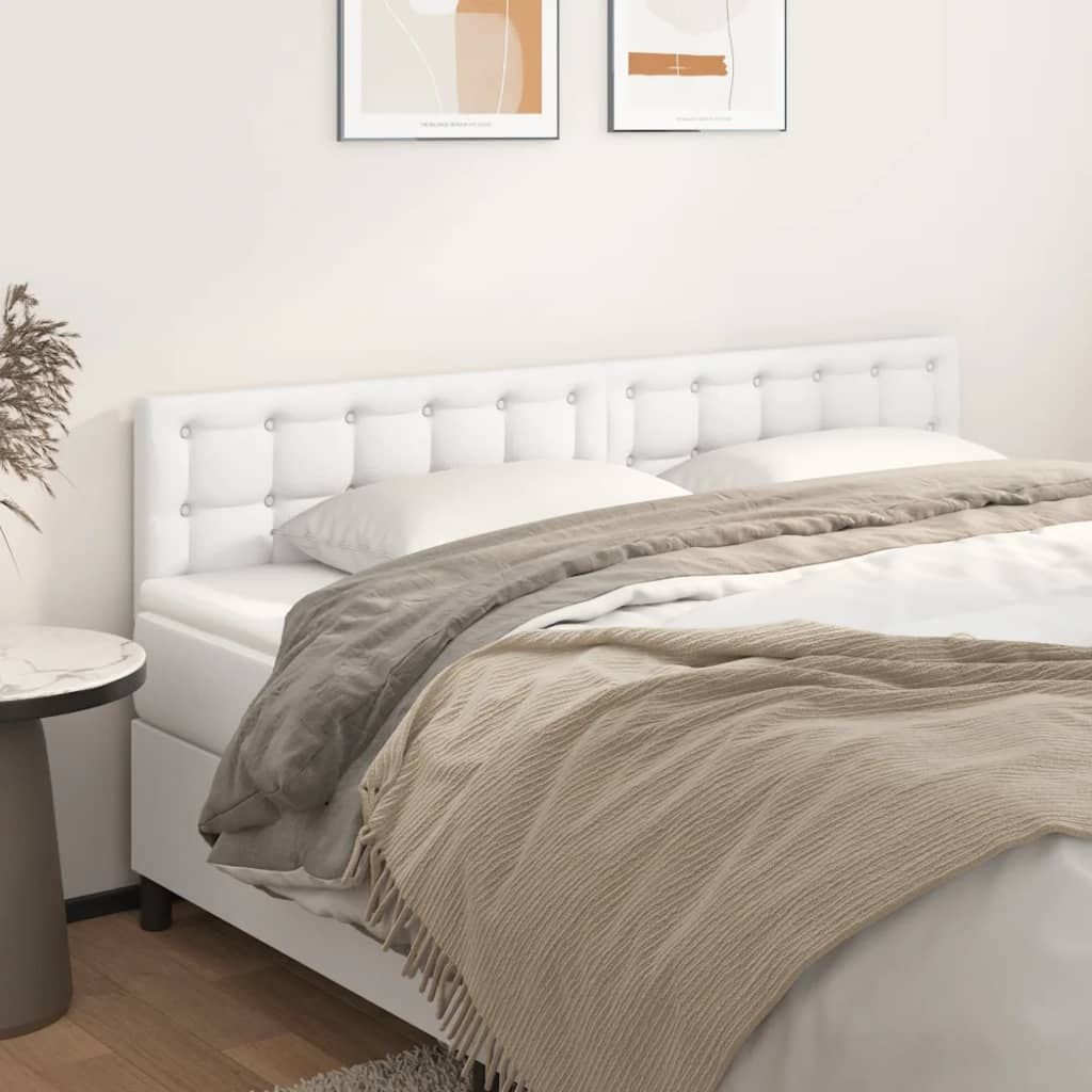 vidaXL Hoofdborden 2x 100cm Wit Kunstleer - 35% Korting!