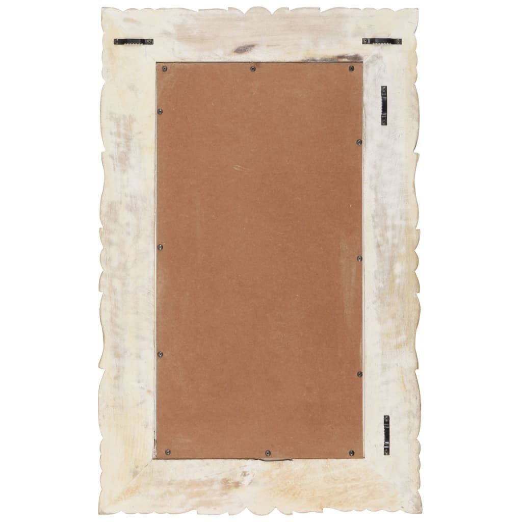 vidaXL Spiegel 80x50cm Mangohout Wit -45% Korting!